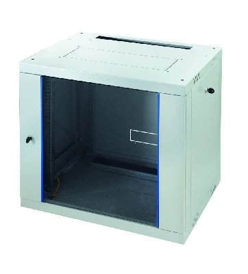 Шкаф настенный Racknet F30 9U 600х450 передняя    дверь стеклянная светло-серый