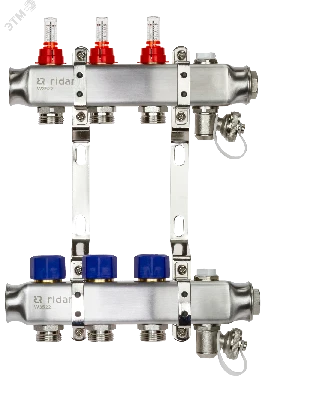 Коллекторная группа SSM-3RF set 3 контура 1' x 3/4' с расходомерами и кронштейнами