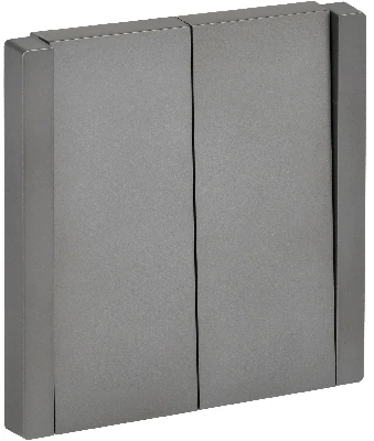 FORTE&PIANO Выключатель 2-клавишный 10А FP505 сталь IEK