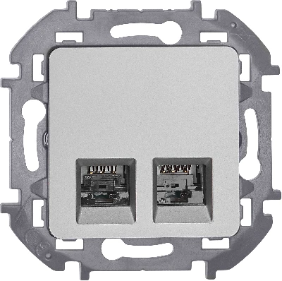 INSPIRIA розетка двойная RJ 45  категория 5e  UTP  алюминий