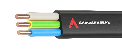 Кабель силовой ВВГнг(А)-LS 3х4-0.660  плоский одн опроволочный    ТРТС