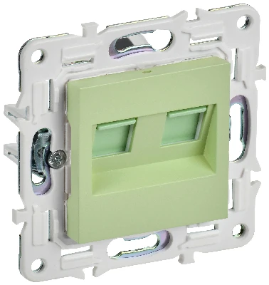 SKANDY Розетка компьютерная двойная RJ45 кат.5E SK-K03G мятный IEK