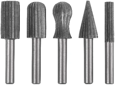 Шарошки по металлу, HSS сталь, Профи, 5 шт