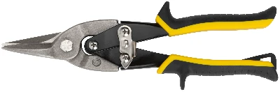 Ножницы по металлу усиленные CrV Профи, прорезиненные ручки, прямые 260 мм