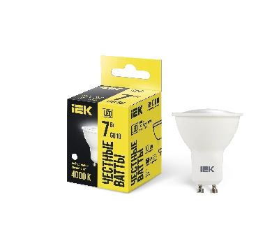 Лампа светодиодная LED 7вт 230в GU10 белый ECO