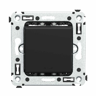 Avanti Инвертор одноклавишный в стену Черный      матовый (Переключатель сх.7)