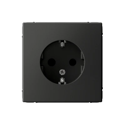 ARTGALLERY розетка с заземлением со шторками, 16А, механизм, базальт