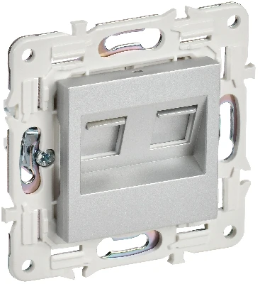 SKANDY Розетка компьютерная двойная RJ45 кат.5E SK-K03S серебряный IEK