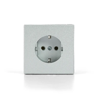ARTGALLERY РОЗЕТКА с заземлением со шторками, 16А, механизм, быстрозажимные клеммы, алюминий