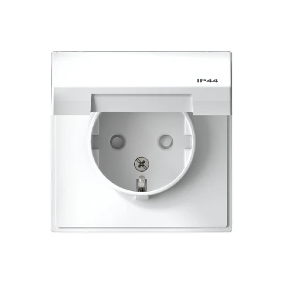 ARTGALLERY розетка с заземл. со шт. с крышк, 16А, IP44, механизм, белый