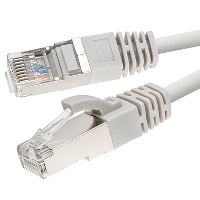Патч-корд SUPRLAN FTP 5e 4x2 26AWG (7x0.16mm) Cu LSZH серый 1м