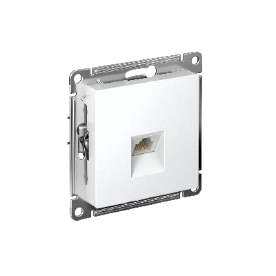 Розетка ATLASDESIGN компьютерная RJ45 механизм белый