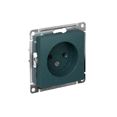 Розетка ATLASDESIGN без заземления 16А механизм изумруд