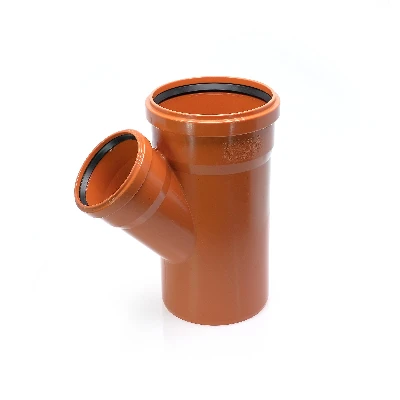 Тройник двухраструбный 45 градусов 160х110 для наружной канализации