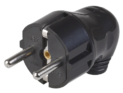 Евровилка угловая черная 16А