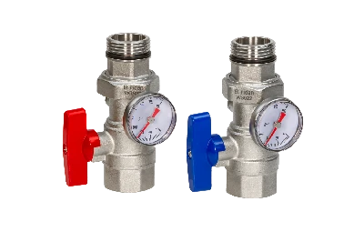 Кран шаровой DN25 с термометром