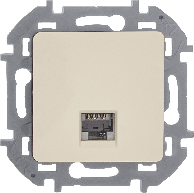 INSPIRIA розетка информационная RJ 45  категория 5e UTP  слоновая кость