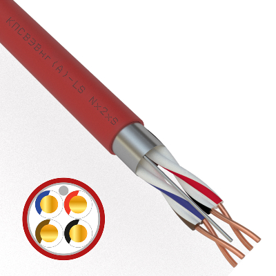 Кабель для пожарной сигнализации КПСВЭВнг(А)-LS 2x2x0,50 кв.мм , 200м,